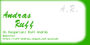 andras ruff business card